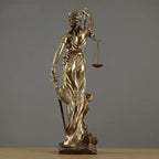 ERMAKOVA Europese antieke bronzen Griekse godin van de gerechtigheid beeld Fair Angels hars sculptuur ornamenten bureau home decoratie cadeau