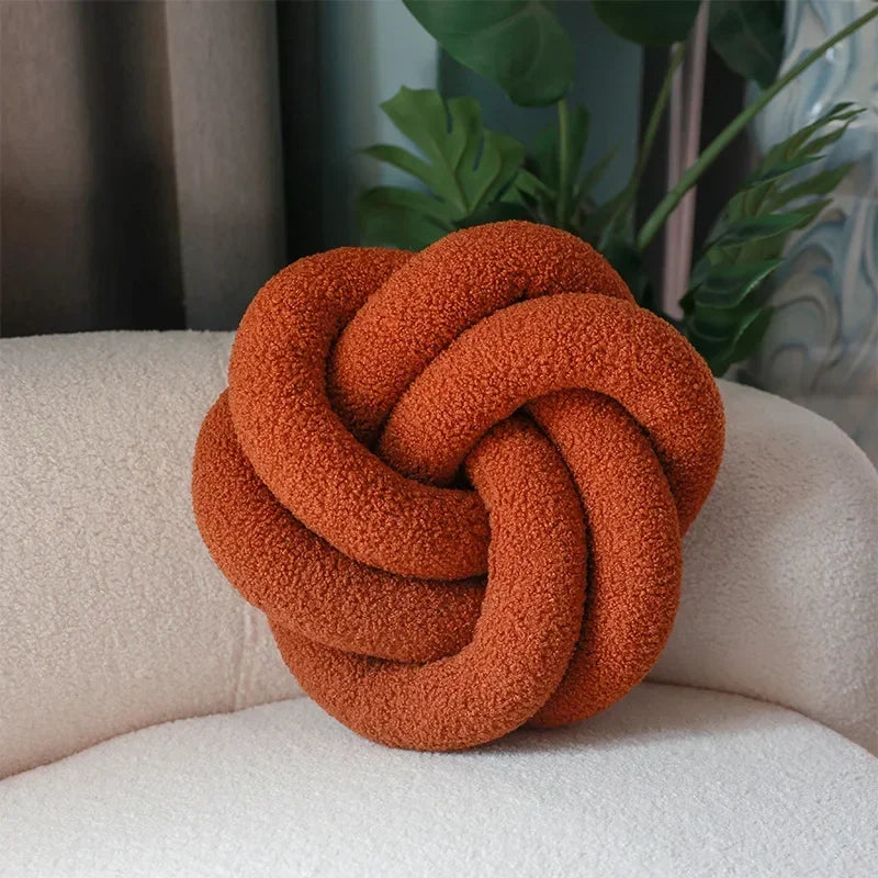 Nordic Cotton Boucle Knoop Kussen | Avosian