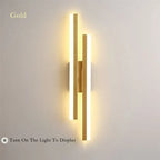 Moderne LED Wandlamp: Zwart/Gouden Acryl Kamerversiering Lamp