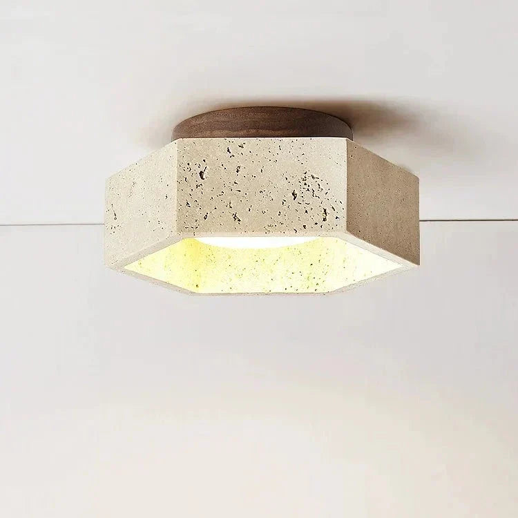 Wabi Sabi Travertin LED Plafondlamp