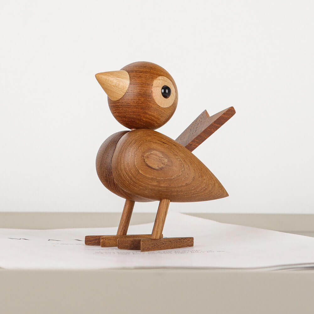 Een kleine vogel vertelde me, Nordic houten ornament