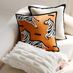 Luxe Geweven Decoratieve Kussen met Paardenprint voor Bank en Woonkamer