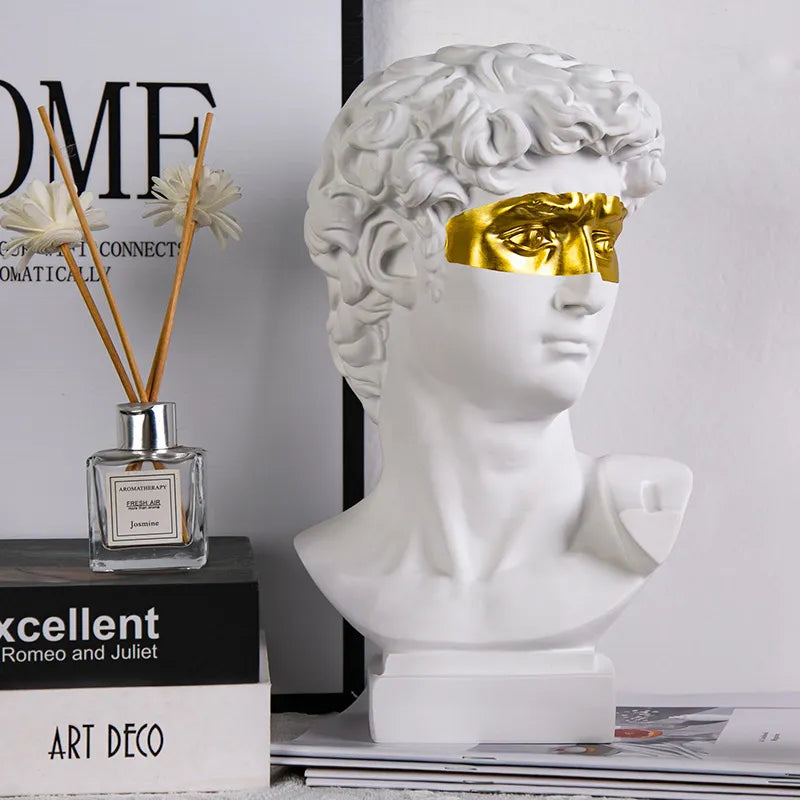 Europese Huishouddecoratie David Hoofd Hars Beelden Beelden Huishouddecoratie Moderne Abstracte Kunst Buste Sculptuur Kunst Schets Oefening