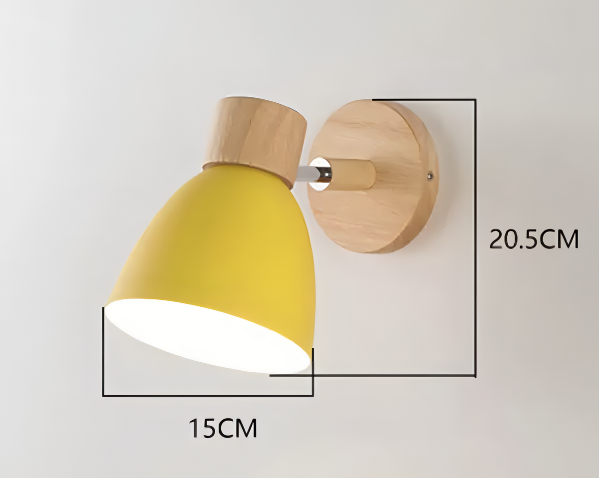 Noordelijk-moderne hangende schakelwandlamp van hout