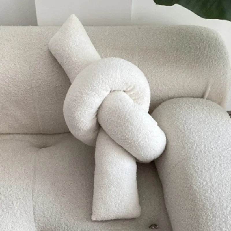 Nordic Bouclé Abstract Kussen – Minimalistische Pluche Kussen | Avosian