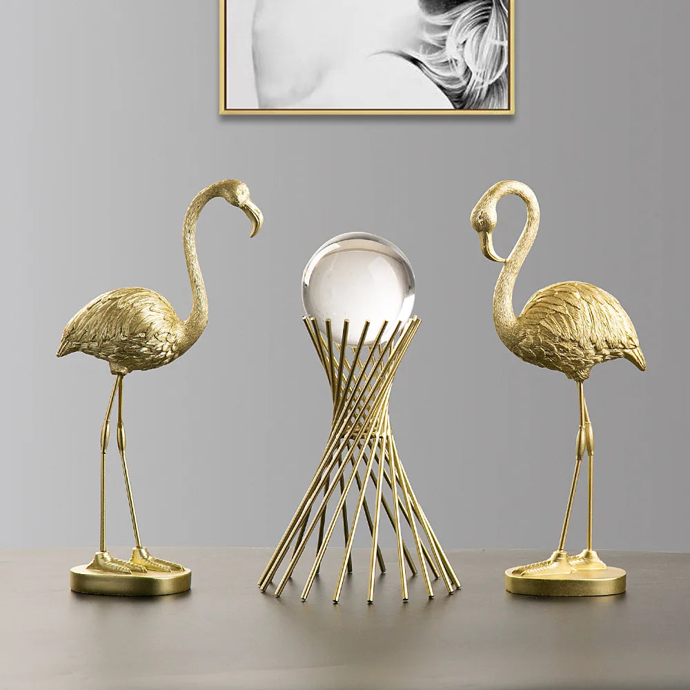 Nordic Flamingo Beeld Figuren Standbeeld Sculptuur Woonkamer Kantoor Bruiloft Feest Ornamenten Huisdecoratie Decoratie Accessoires