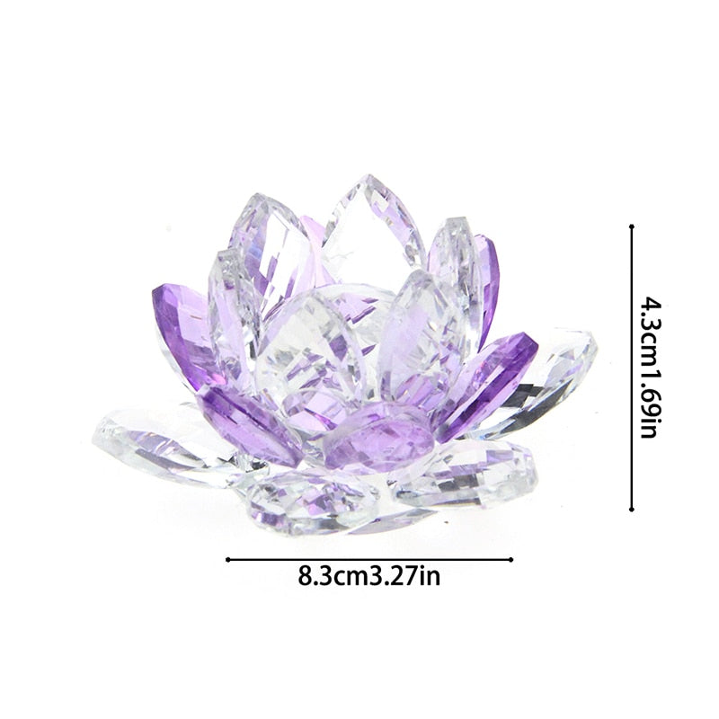 Kristal Lotus Bloem Ambacht Glas Papiergewicht Huis Decoratie Ornamenten Figuren Huis Bruiloft Feest Decoratie Cadeaus Souvenir