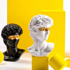 Standbeelden voor decoratie, 15 cm, David, salontafel, woningdecoratie, ornamenten, buste van een kamer gemaakt van gips, witte hars, decoratieve kunstsculptuur