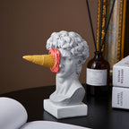 David Beeld met IJsje Thuisdecoratie Sculptuur