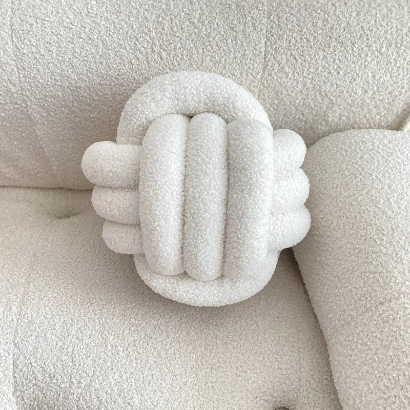 Nordic Bouclé Abstract Kussen – Minimalistische Pluche Kussen | Avosian