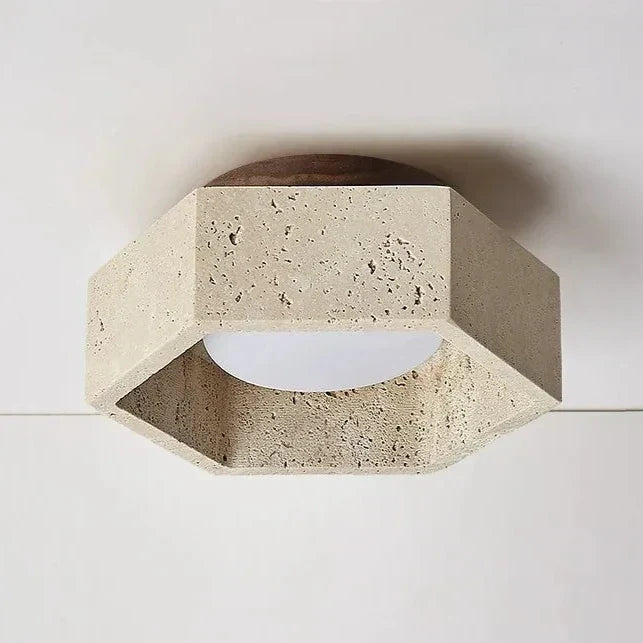 Wabi Sabi Travertin LED Plafondlamp
