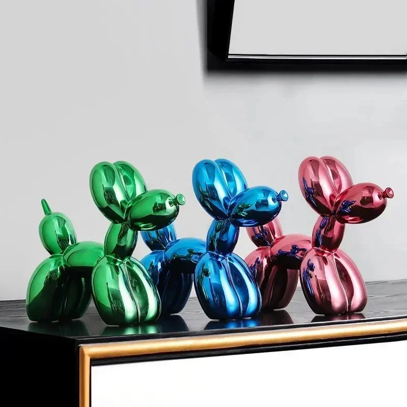 Nordic Balloon Dog Sculptuur Hars Dier Ornament Kunst Sculpturen en Figuren Ambacht Thuis Decoratie Kamer Bureau Accessoires