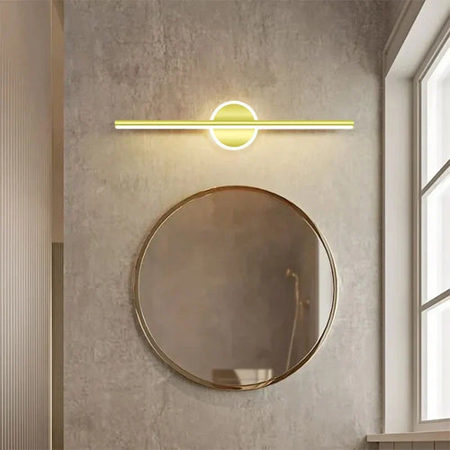 Avosian | LED Wandlamp LineaLux | Zwart & Goud | 40/60/80 cm | Warm, Koud & Driekleurig Licht | Moderne Spiegel & Wandverlichting