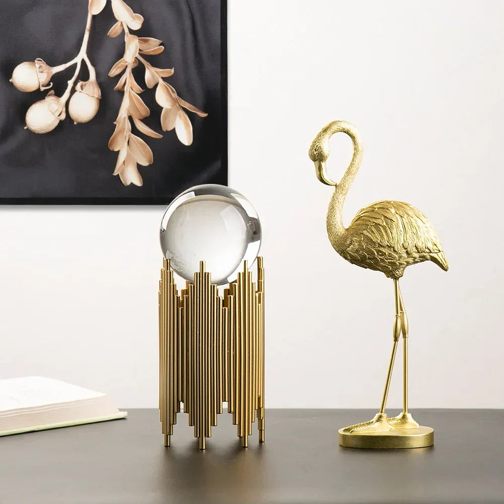 Nordic Flamingo Beeld Figuren Standbeeld Sculptuur Woonkamer Kantoor Bruiloft Feest Ornamenten Huisdecoratie Decoratie Accessoires