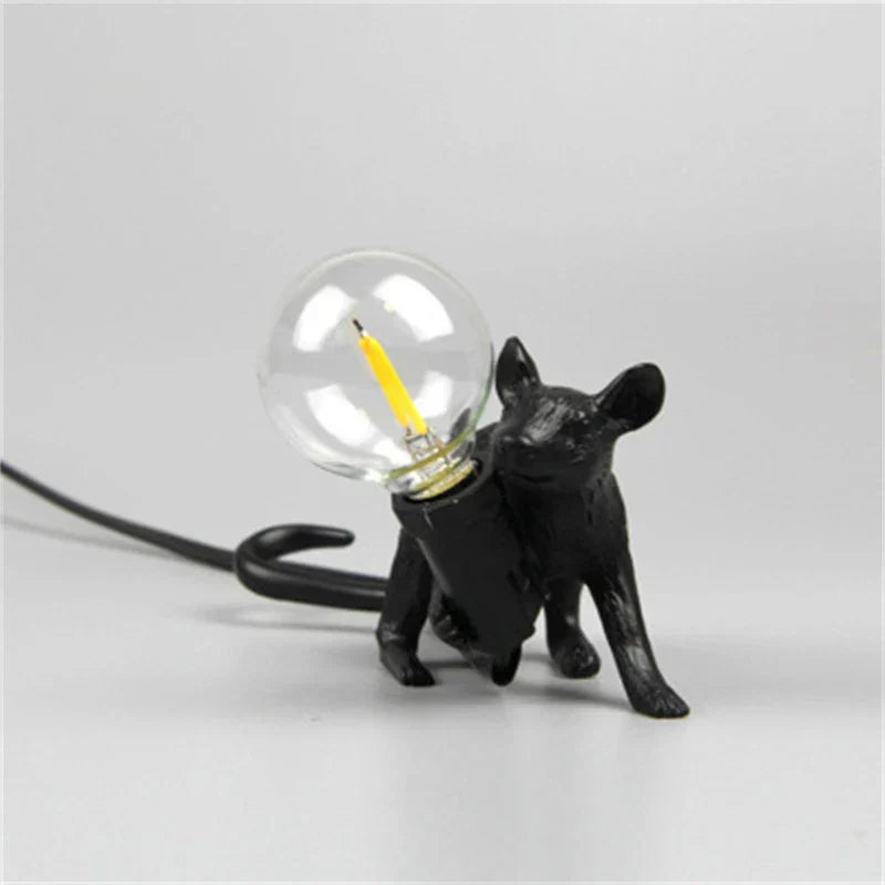 Moderne LED Tier Tafellampen: Harz Rat, Kat en Eekhoorn Nachtlampen