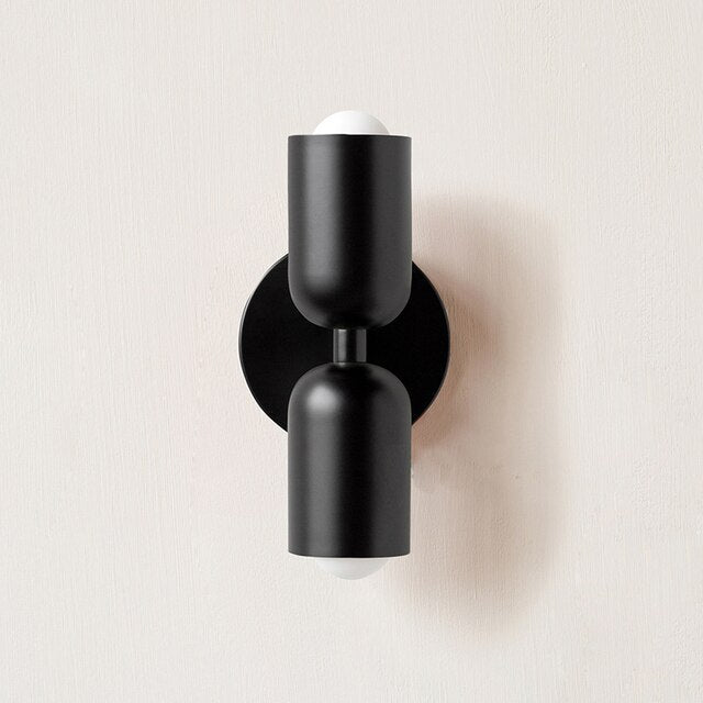 Creme Doppelkopf-LED-Wandlampen