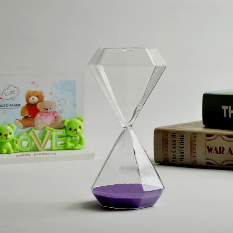 5–60 Minuten diamant zandloper, zandloper, zandloper, kinder cadeau, zandloper, huisdecoratie, beschikbaar in meerdere kleur opties