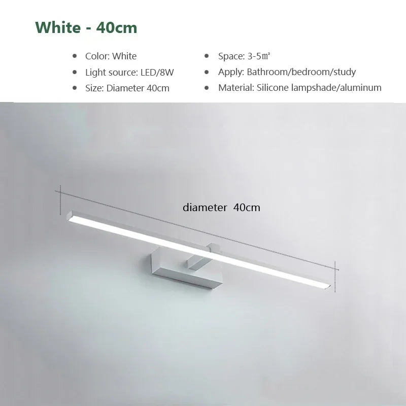 Moderne Gouden LED Wandlamp – Badkamer Spiegel Licht met Touch Schakelaar voor Slaapkamer, Woonkamer en Make-up Verlichting | Avosian