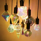 3D LED lamp | Vintage vuurwerk effect lamp met E27 fitting | 6W 85–265V | Decoratie, feest & kerstverlichting | Auravia