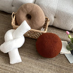 Nordic Bouclé Abstract Kussen – Minimalistische Pluche Kussen | Avosian