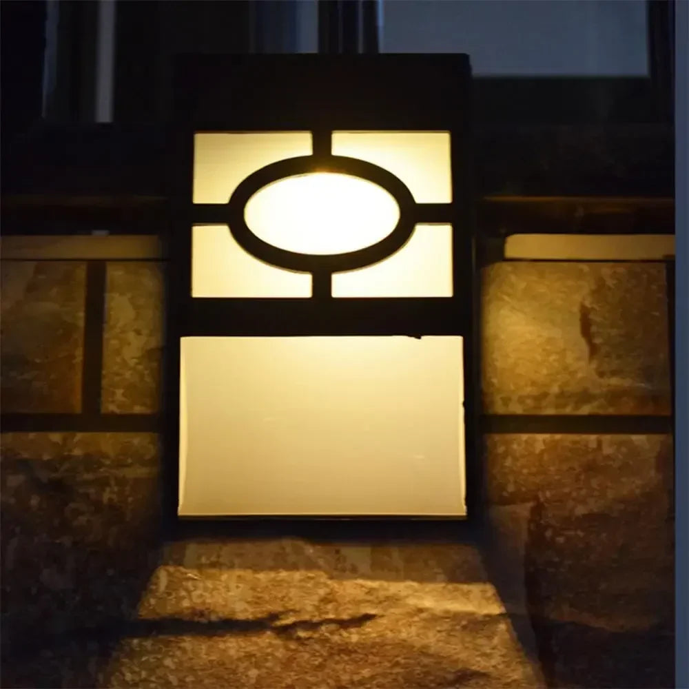Zonnewandlamp met LED - Moderne buitenverlichting voor tuin & terras, wandlampen