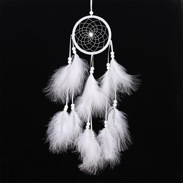 Eenvoudige creatieve woningdecoratie ornamenten dromenvanger auto hangertje (Wit)