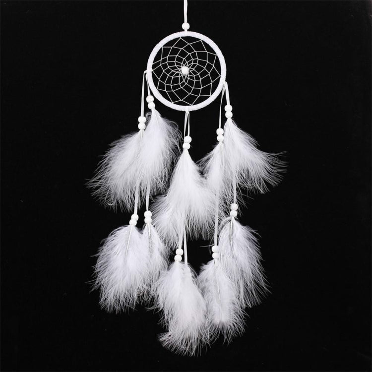 Eenvoudige creatieve woningdecoratie ornamenten dromenvanger auto hanger (Wit)