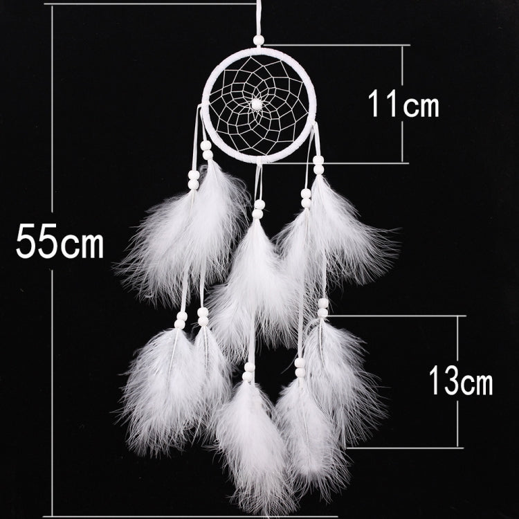 Eenvoudige creatieve woningdecoratie ornamenten dromenvanger auto hangertje (Wit)