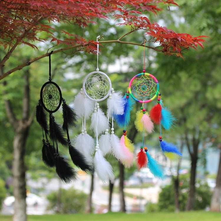 Eenvoudige creatieve woningdecoratie ornamenten dromenvanger auto hangertje (Wit)