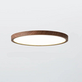 Moderne cirkelvormige plafondlamp met verstelbaar LED-licht in warme walnootkleur voor woonkamer en slaapkamer