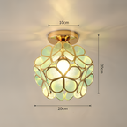 Retro-Stijl PVC Plafondlamp – Bloemenpatroon voor een unieke uitstraling