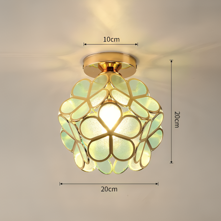 Retro-Stijl PVC Plafondlamp – Bloemenpatroon voor een unieke uitstraling