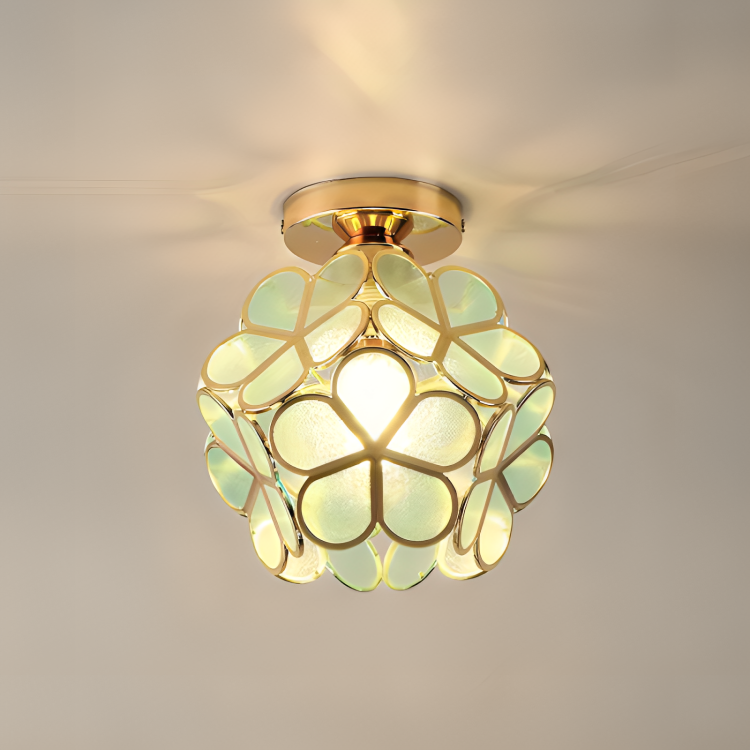 Retro-Stijl PVC Plafondlamp – Bloemenpatroon voor een unieke uitstraling