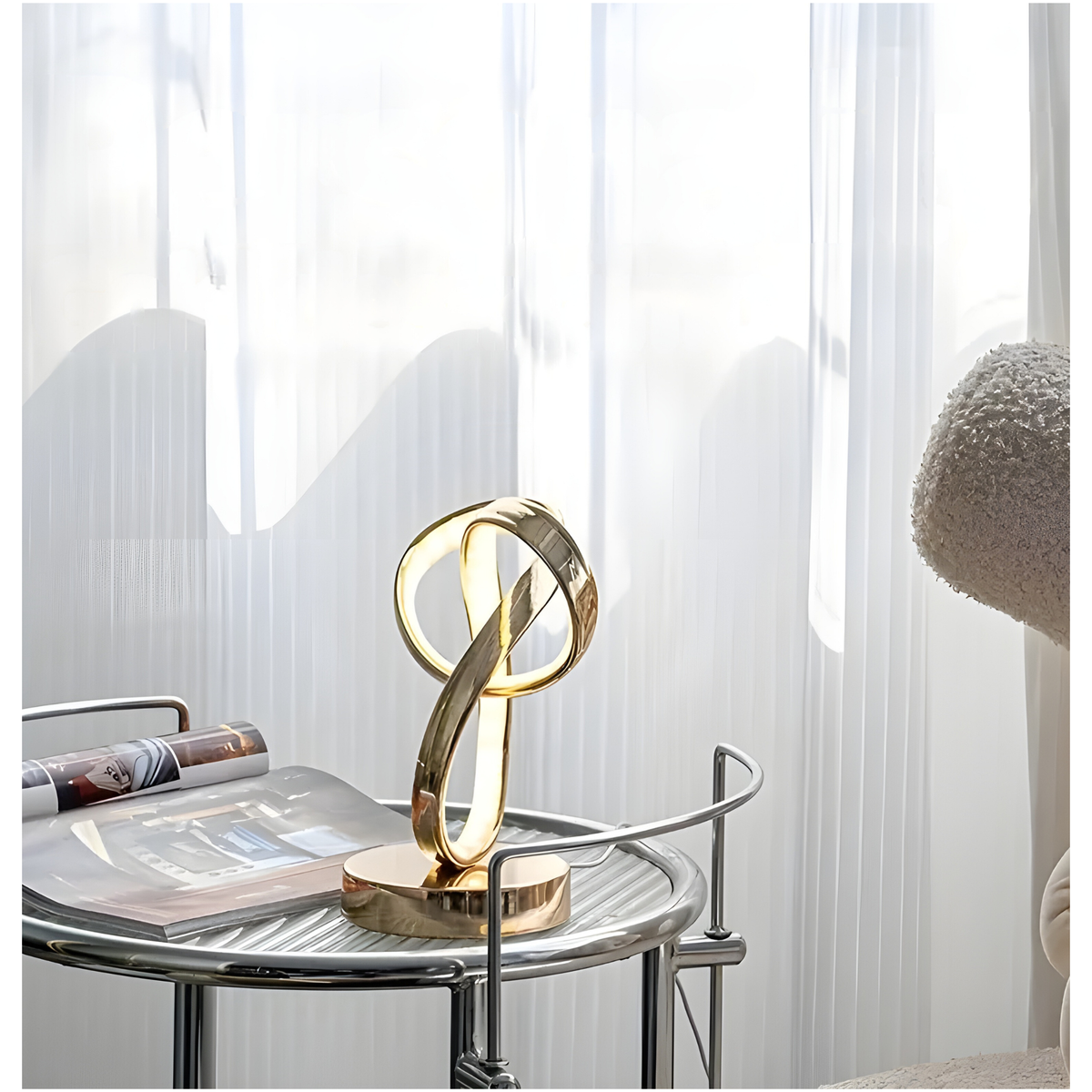 Lamp - Luxe gouden Möbius ring bureau leeslamp