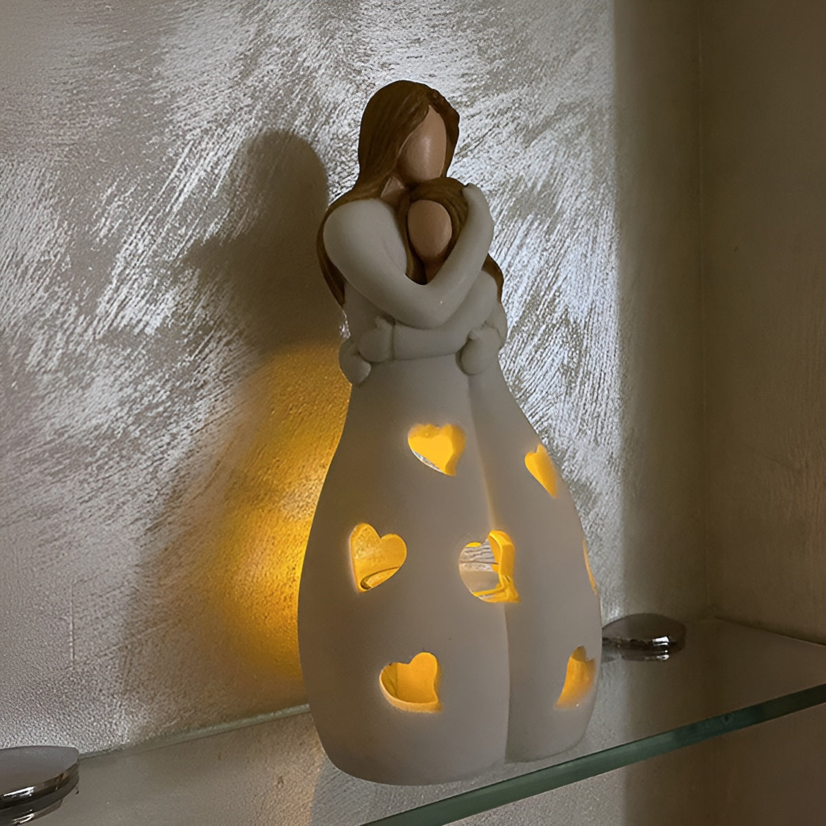 Moeder-Dochter Figuur Flikkerende Kaarsenhouder - LoveGlow