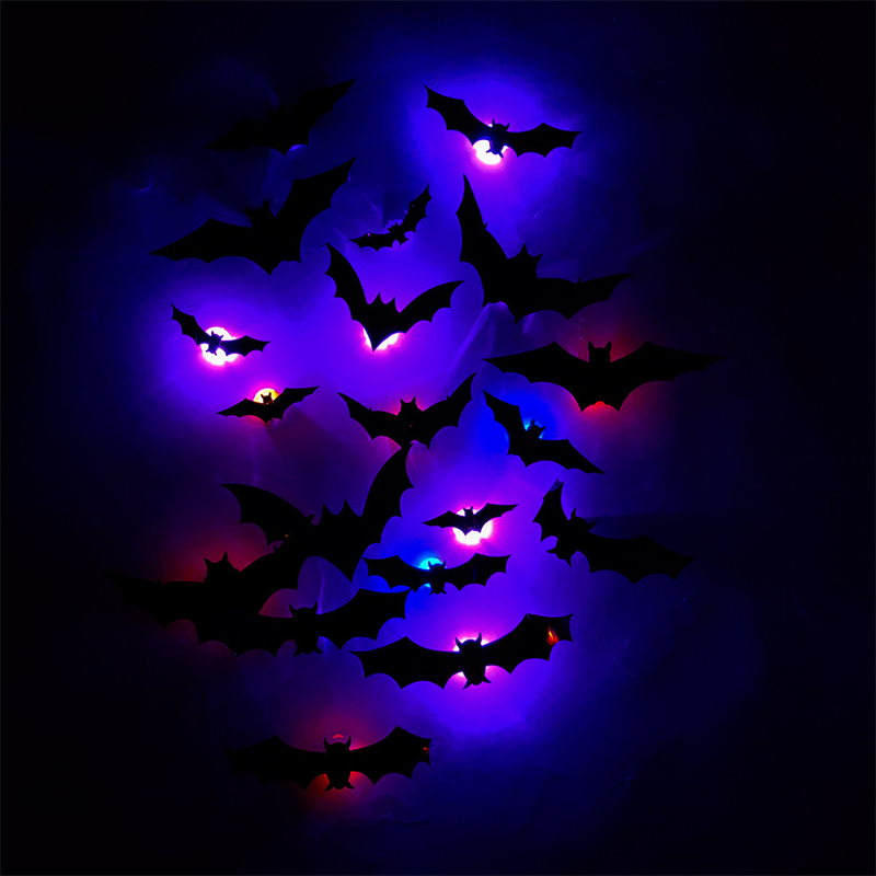 3D Vleermuis LED Wanddecoratie — Maak uw huis tot het engste Halloween-podium met levensechte vliegillusies!