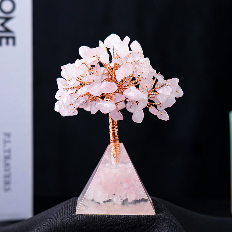 Natuursteen Grind Piramide Basis Feng Shui Boom