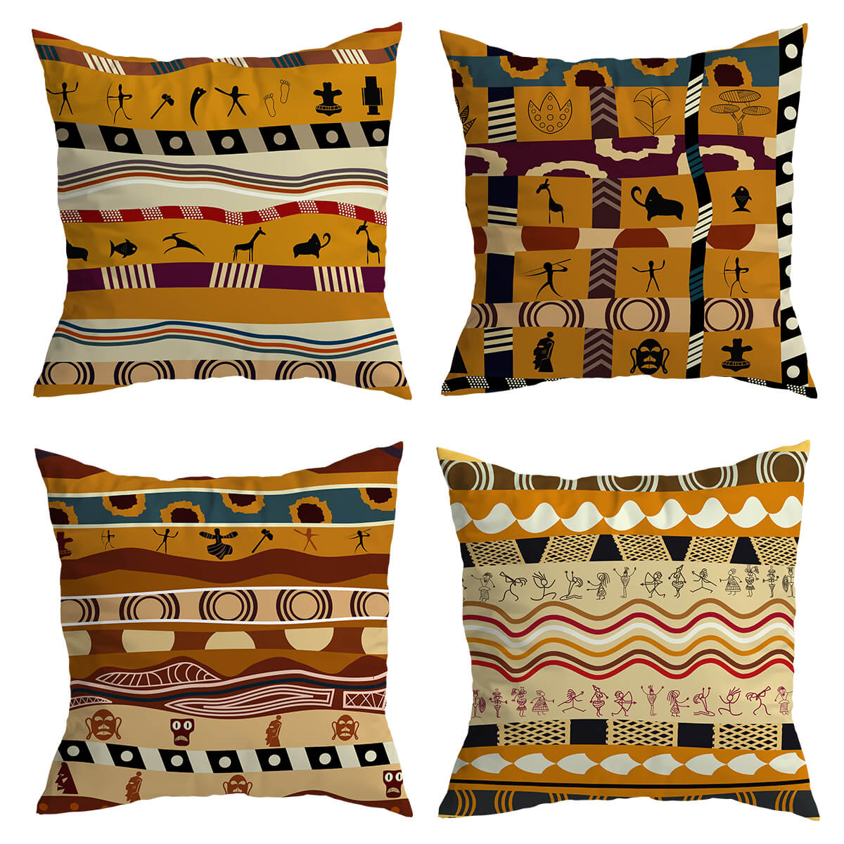 Decoratieve Kussen met Afrikaans Patroon