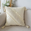 Decoratieve Kussen met Textuurpatroon en Franje