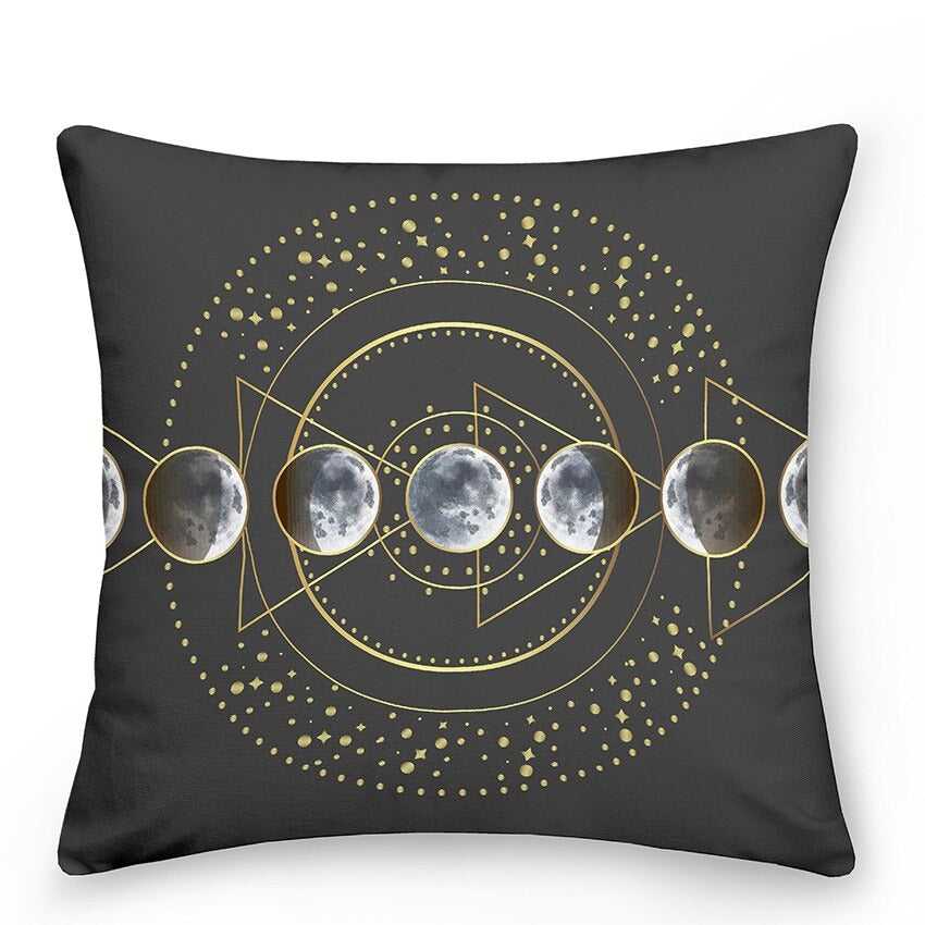 Decoratieve kussens met Zon en Maan in Astrologische Stijl