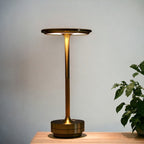 Draadloze oplaadbare moderne Aura-tafellamp met touchbediening | Draadloos LED-licht voor moderne bijzettafels en bureaus | Minimalistische tafellamp