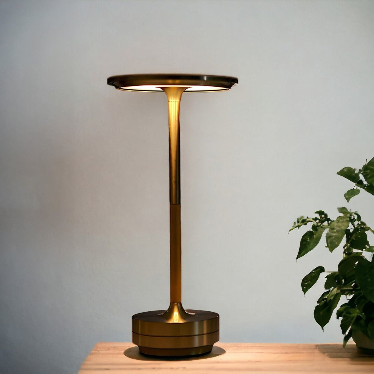 Draadloze oplaadbare moderne Aura-tafellamp met touchbediening | Draadloos LED-licht voor moderne bijzettafels en bureaus | Minimalistische tafellamp