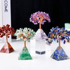 Natuursteen Grind Piramide Basis Feng Shui Boom