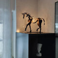 Paardensculptuur - AdonisMetal - Rustieke Elegantie - Tijdloos Decoratief Stuk