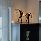 Paardensculptuur - AdonisMetal - Rustieke Elegantie - Tijdloos Decoratief Stuk