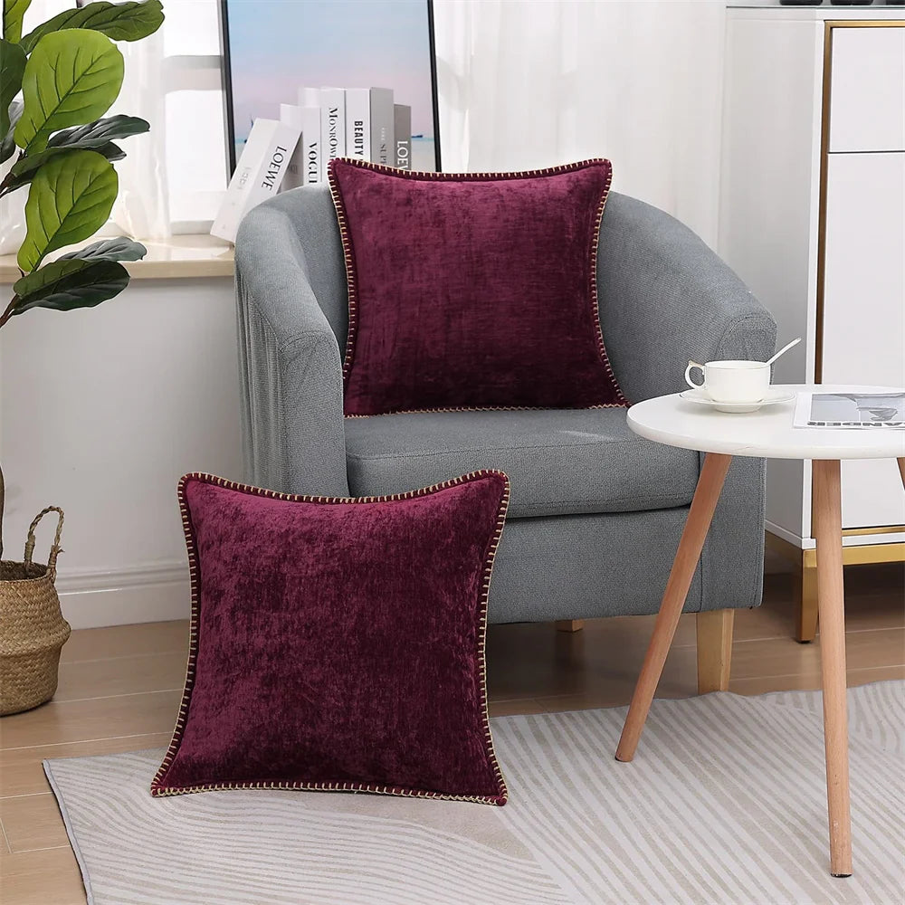 Zachte Chenille Velours Sierkussenhoes