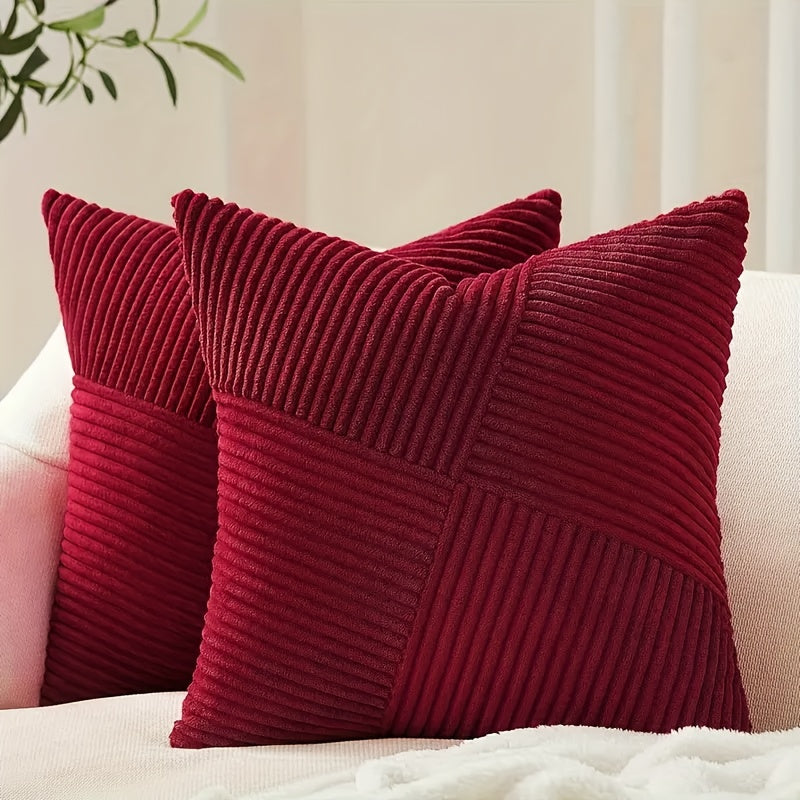 Kussenhoes Set | Boho Stijl | Zachte Kord | 2 stuks, 45×45 cm, 50x50 cm