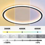 LunaNova - Moderne LED plafondlamp met metaal/acryl voor woon- en slaapkamer, Avosianack/witte design