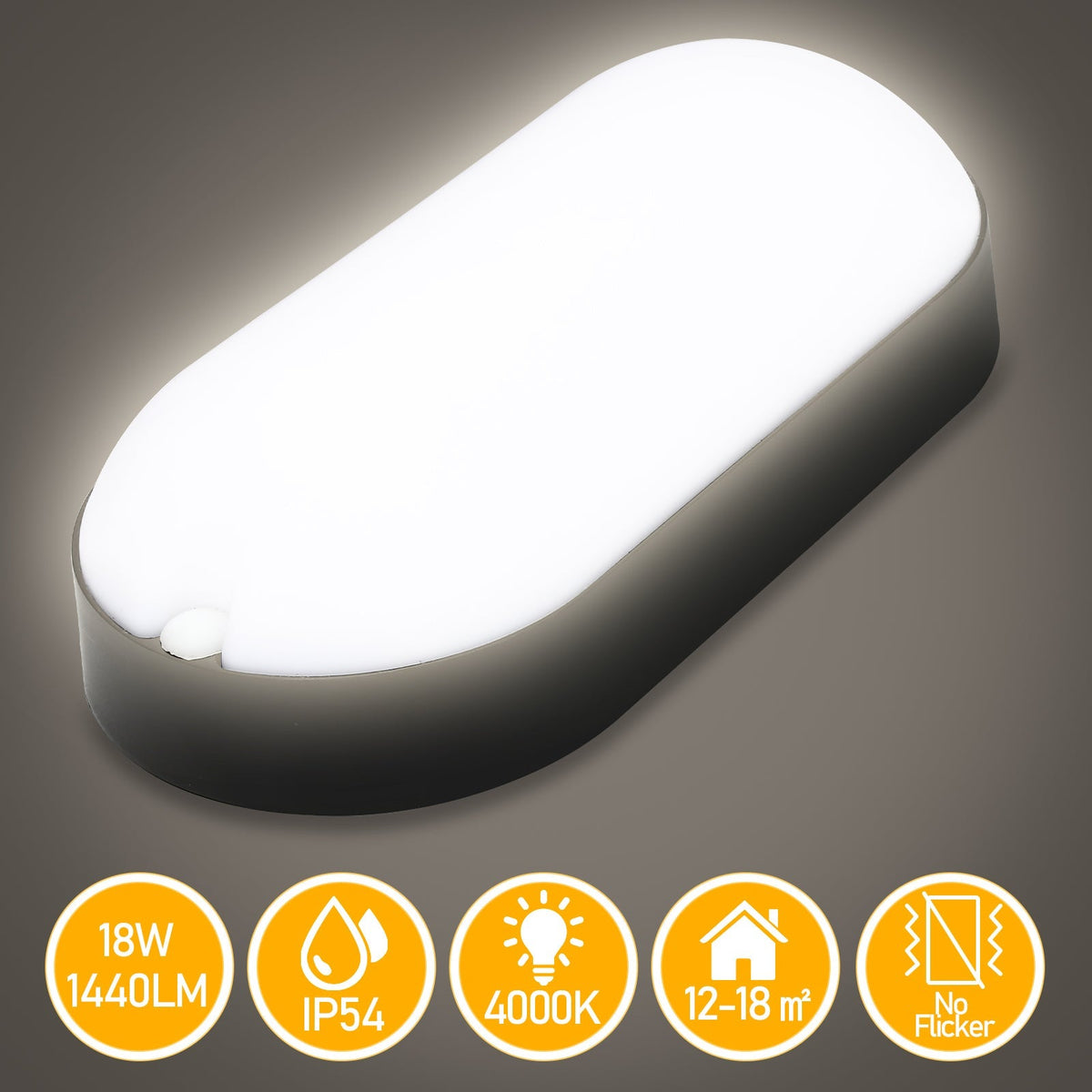 15W LED vochtbeschermingslamp IP54 2 stuks