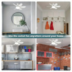 2-IN-1 DRAAGBARE DECKENVENTILATOR & LICHT met afstandsbediening